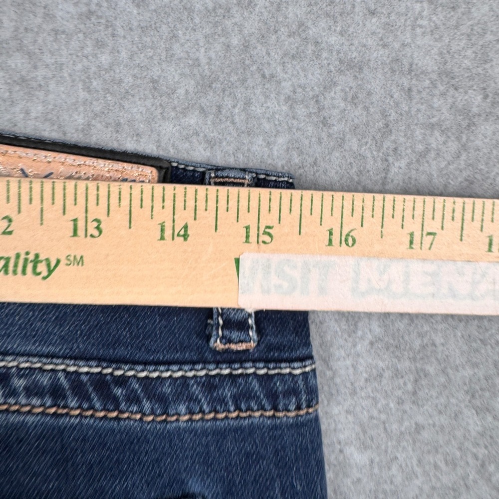 Grace in LA Jeans Womens 28 / 6 Dark Wash Thick Stitch Embellished Slim Straight - Picture 10 of 12
